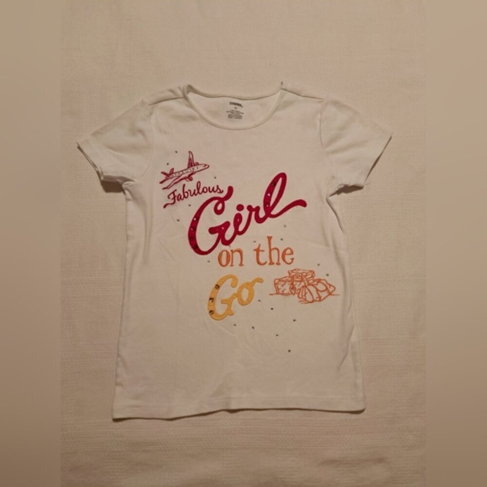 Gymboree girls size 10 Batik Summer white shirt with embroidered design